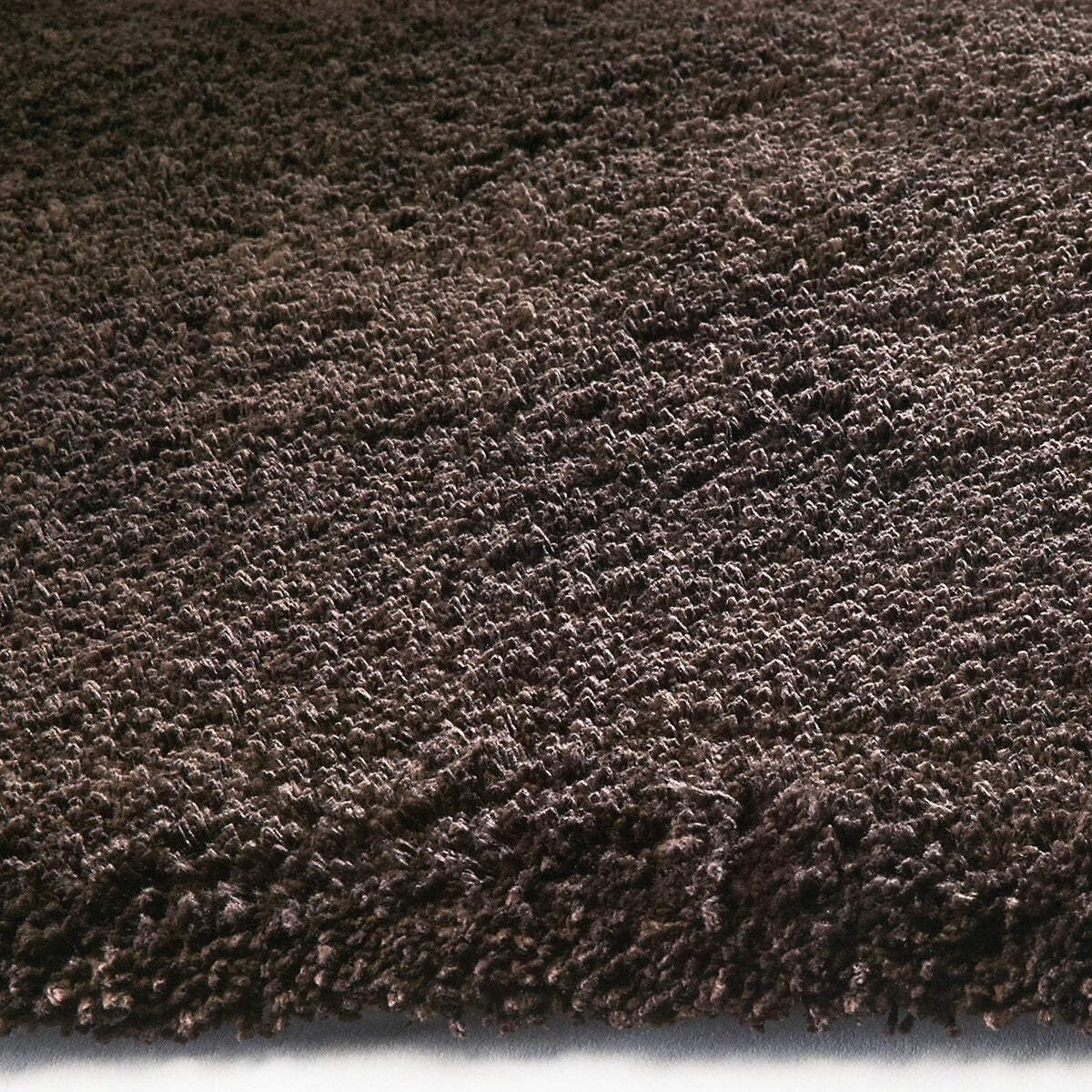 HomeRoots Decor 8' Round Polyester Espresso Area Rug