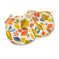 Greendale Home Fashions 15-Inch Outdoor Round Bistro Seat Cushion, 2 Count (Pack Of 1), Foliage