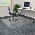 100Pointone Extra Large Office Chair Mat For Carpet, 48' X 48' Clear Desk Chair Mat For Low Pile Carpeted Floors- Easy Glide P