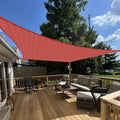 E&K Sunrise 3' X 5' Sun Shade Sail Rectangle Canopy Shade Cover Uv Block For Patio Backyard Garden Outdoor (Red)
