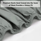 Lirex Fitted Sheet, Twin Xl Size 100% Egyptian Cotton 300 Thread Count Soft Breathable Fitted Sheet, 100X190Cm, Dark Grey