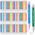Yeaqee 100 Pcs Christmas Inspirational Pens Bulk Employee Appreciation Gifts Metal Ballpoint Ink Pen with Motivational Quote for