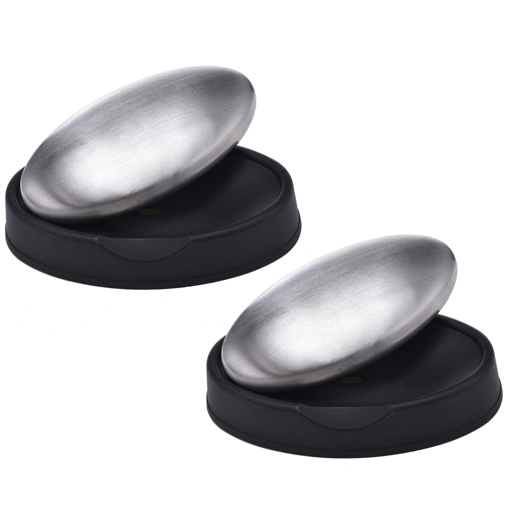 DOMG 2 Pack Stainless Steel Soap Bar Magic Soap Odor Remover, Eliminating Smells like Onion Fish Garlic
