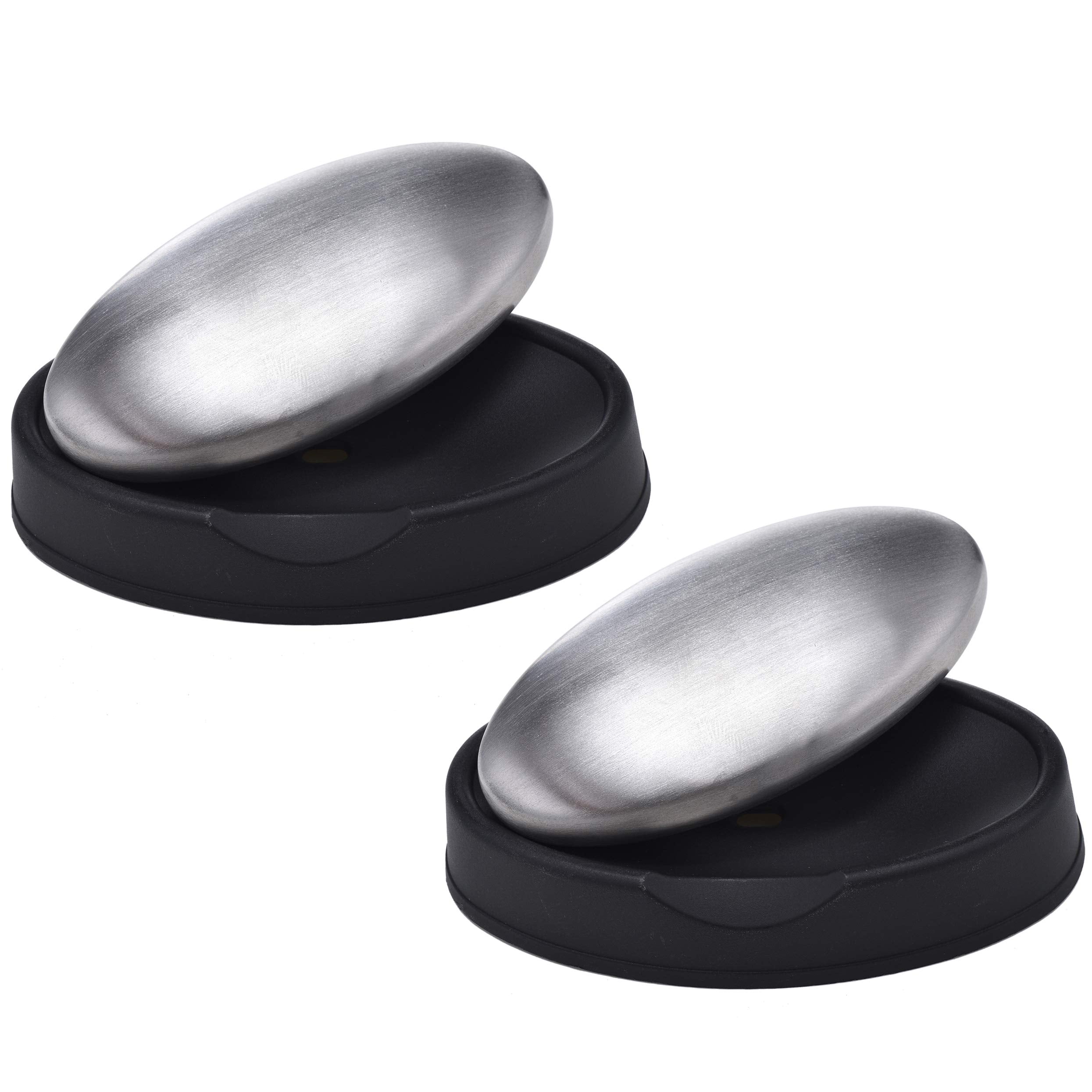 DOMG 2 Pack Stainless Steel Soap Bar Magic Soap Odor Remover, Eliminating Smells like Onion Fish Garlic