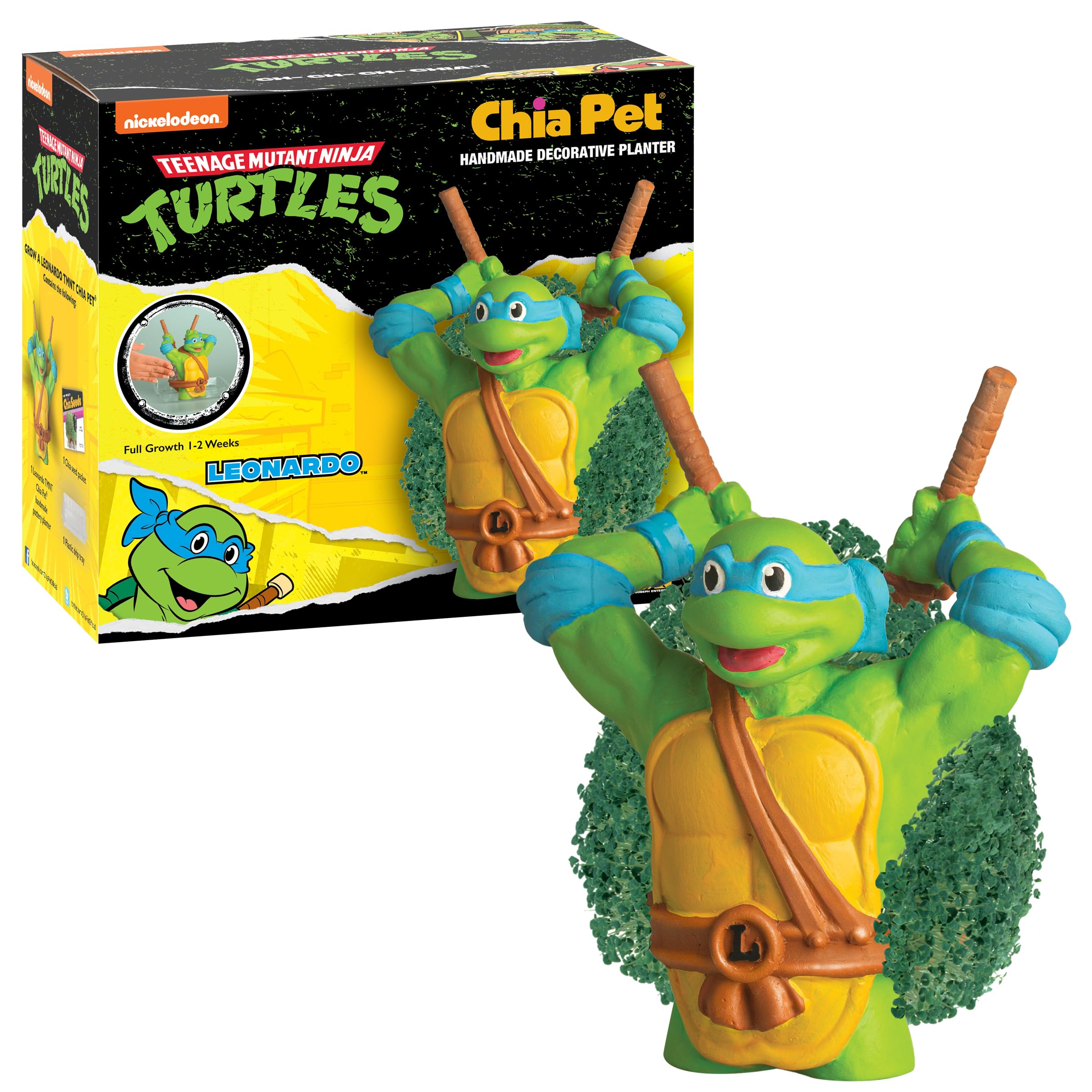 Chia Pet Teenage Mutant Ninja Turtle With Seed Pack, Decorative Pottery Planter, Easy To Do And Fun To Grow, Novelty Gift, Perfe