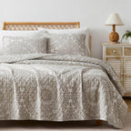 Southshore Fine Living, Inc. Ashanti Collection Oversized Queen Quilt Bedding Set, Prewash Fabric, Soft Coverlet 3-Piece With Tw