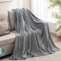 Bedelite Fleece Blanket Twin Size Grey Throw Blanket For Couch & Bed, Plush Cozy Fuzzy Blanket, Super Soft & Warm Blankets For F