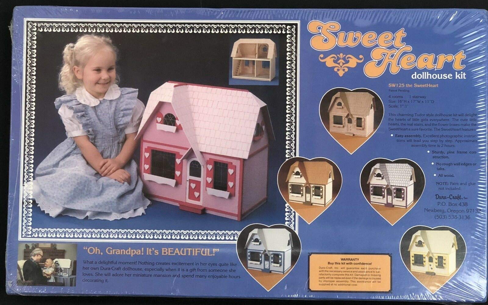 Duracraft Sweet Heart Wooden Miniature Dollhouse Kit