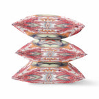 HomeRoots Rustic Red Orange Broadcloth 28â€ Red Orange Geo Tribal Indoor Outdoor Throw Pillow