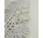 Laura Ashley Crochet Cotton 21X34 Bath Rug, Light Grey