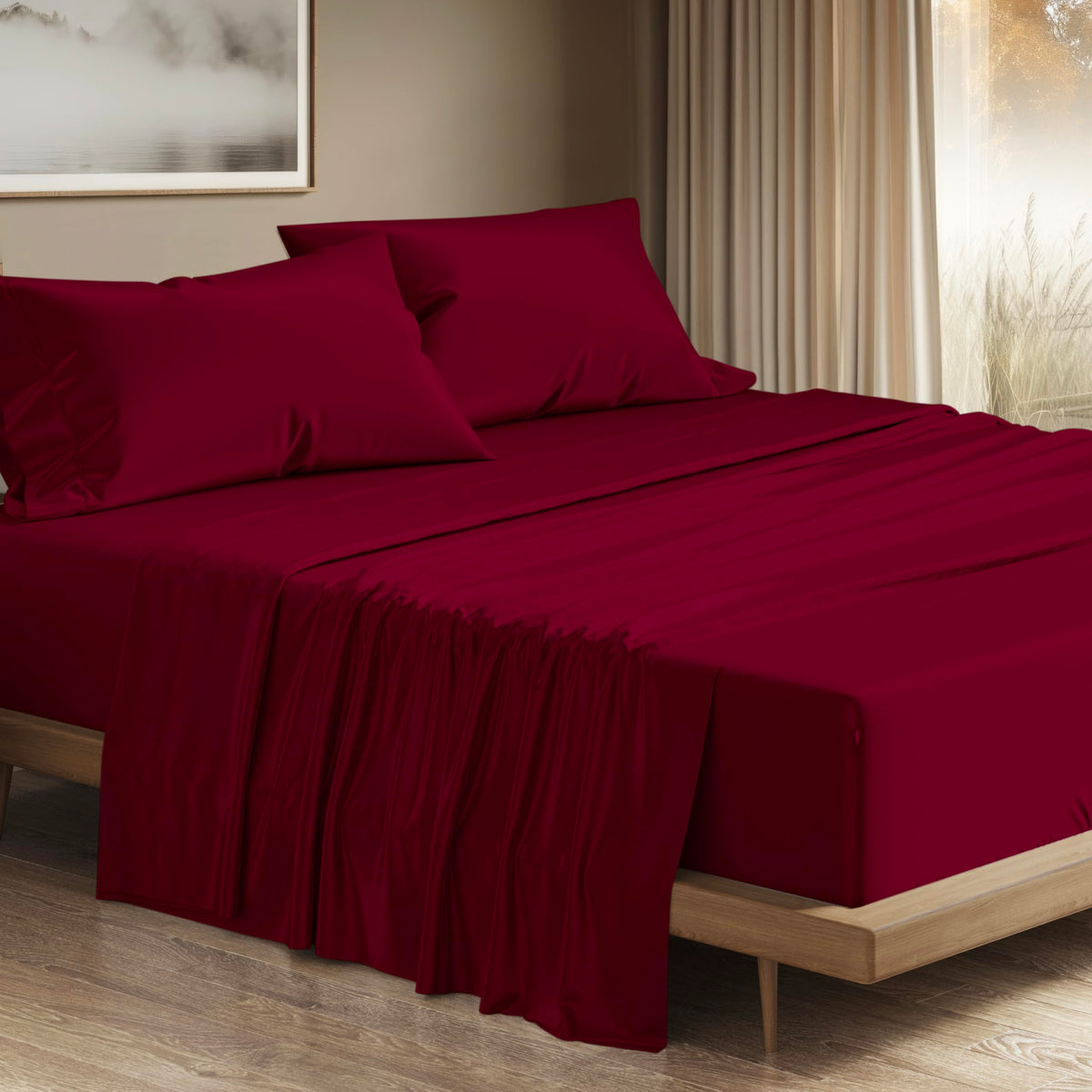 Thread Spread 100% Egyptian Cotton Sheets Queen Size - 1200 Thread Count 4 Pc Queen Sheet Set Egyptian Cotton, Sateen Weave Luxu