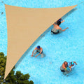 Sunlax Custom Size 10'X18'X20.6' Sand Sun Shade Sail Right Triangle Uv Block Sunshade For Backyard Yard Deck Patio Garden Outdoo