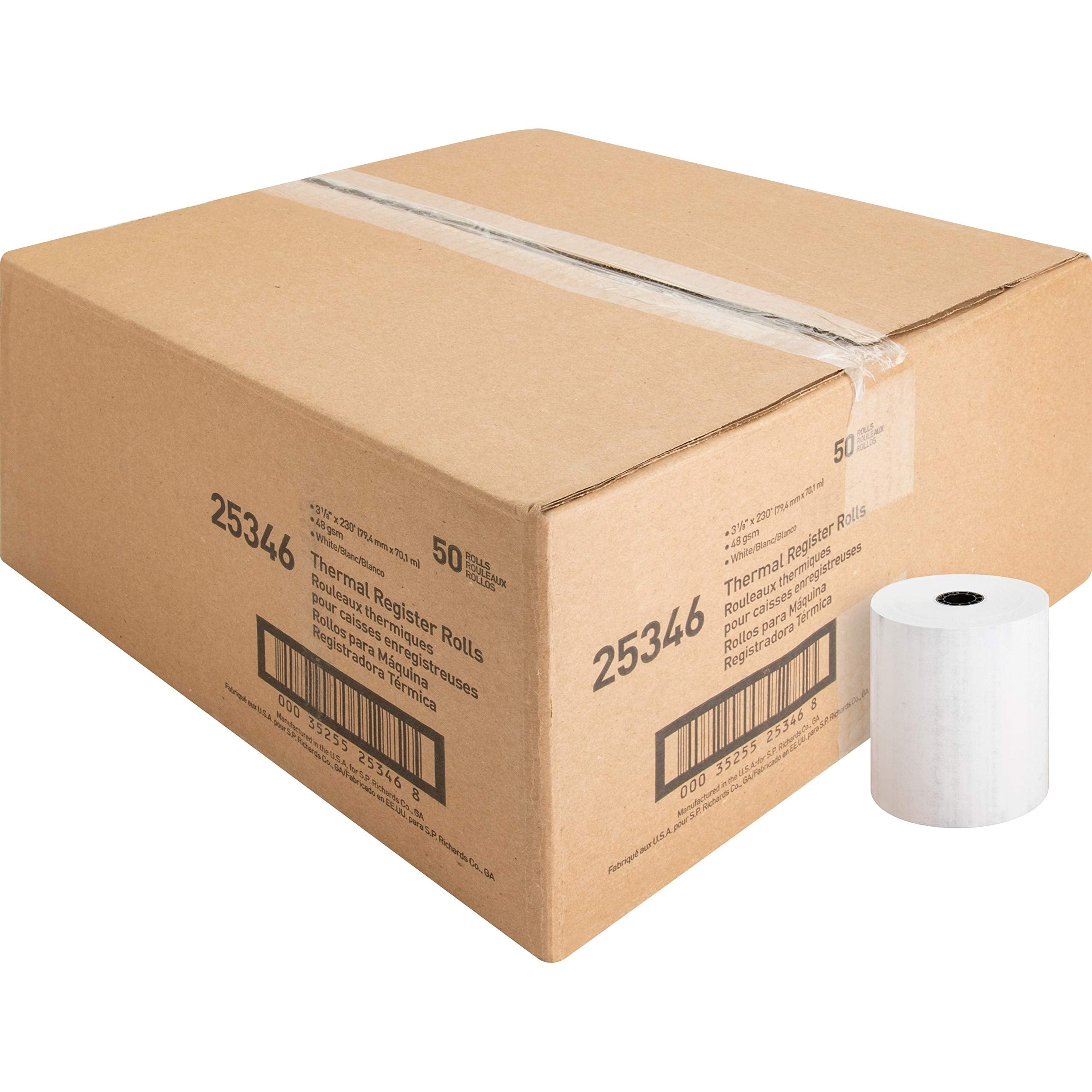 Business Source, Bsn25346, Thermal Paper Rolls, 50 / Carton, White