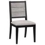 Coaster Home Furnishings Elodie Upholstered Padded Seat Dining Side Chair Dove Grey And Black (Set Of 2)