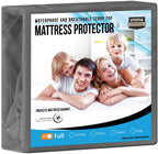 Utopia Bedding Waterproof Mattress Protector Full Size, Premium Terry Mattress Cover 200 Gsm, Breathable, Fitted Style With Stre