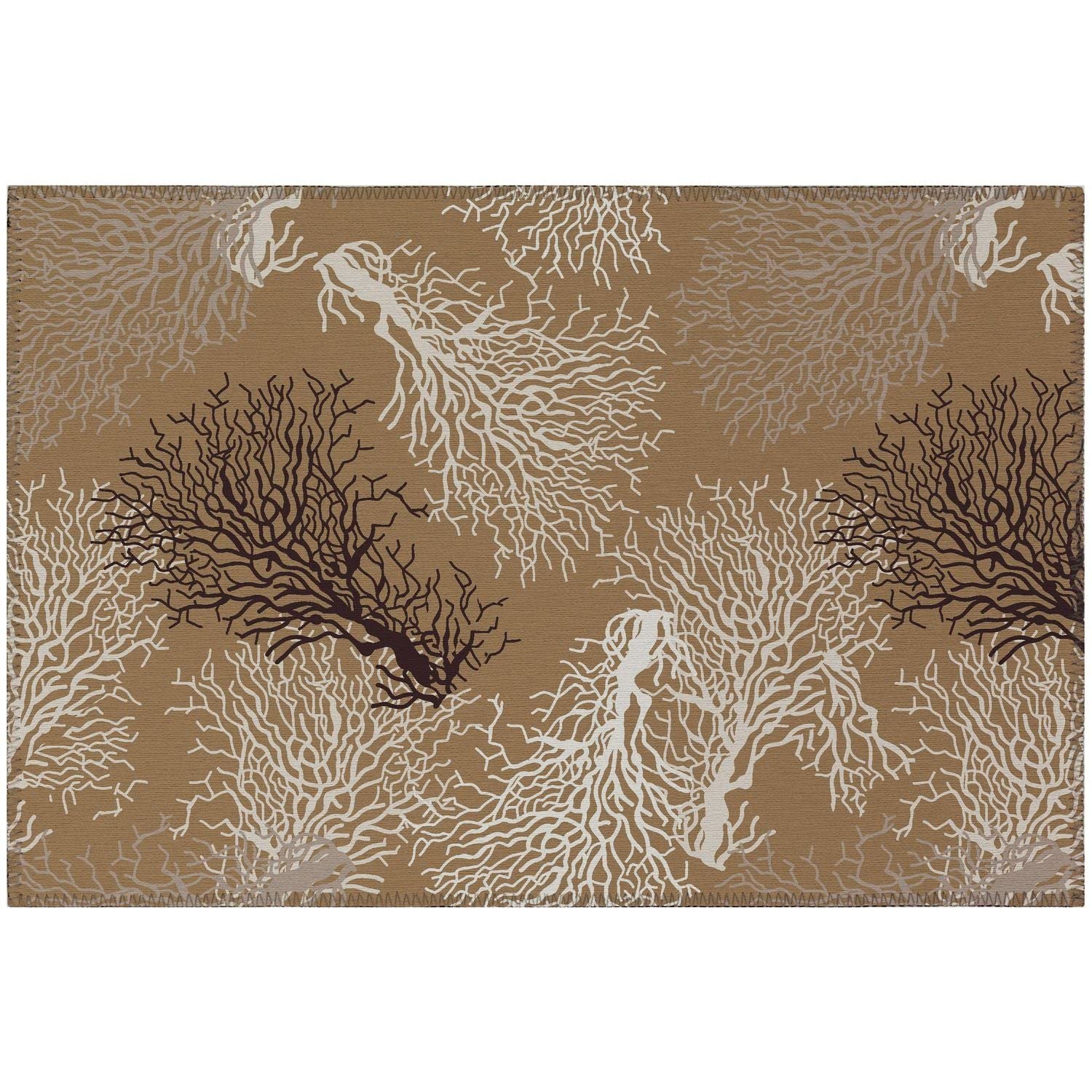 Seabreeze Sz3 Taupe Coastal Rug Rectangle 5' X 7 ' 6"