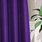 Mitovilla Purple Waffle Small Stall Shower Curtain 36 X 74, No Hooks Needed Half Size Narrow Waffle Weave Fabric Shower Curtain