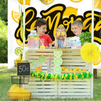 Lemonade Backdrop Banner Decor White - Lemon Party Theme Decorations For Lemonade Stand Birthday Supplies,Yellow