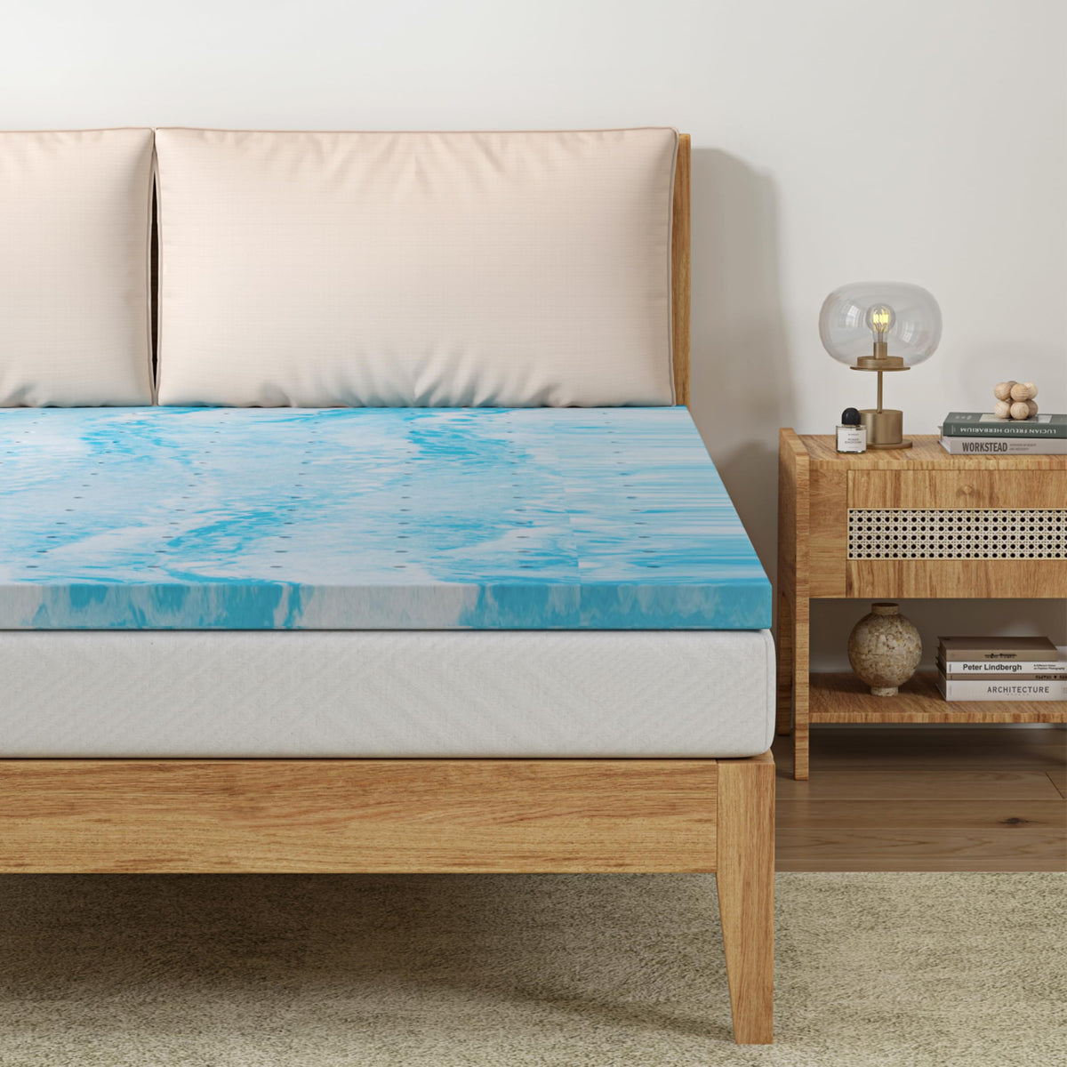 Ch Charme House 3 Inch Memory Foam Mattress Topper Twin Size, Gel Infused Memory Foam Bed Topper For Back Pain Relief, Cooling M