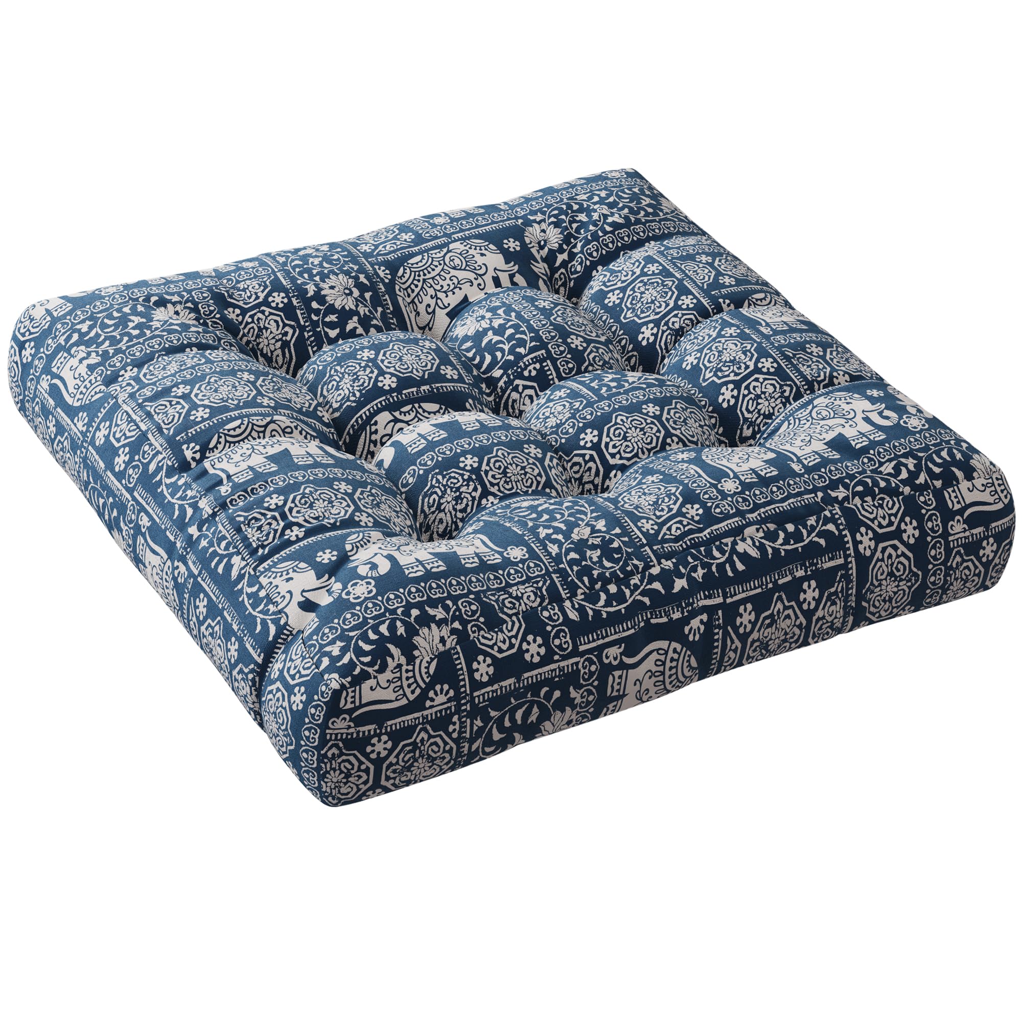 Meditation Floor Pillow, Square Pillows Seating For Adults And Kids, Boho Cushion For Yoga Living Room Tatami Sitting, Memory Fo