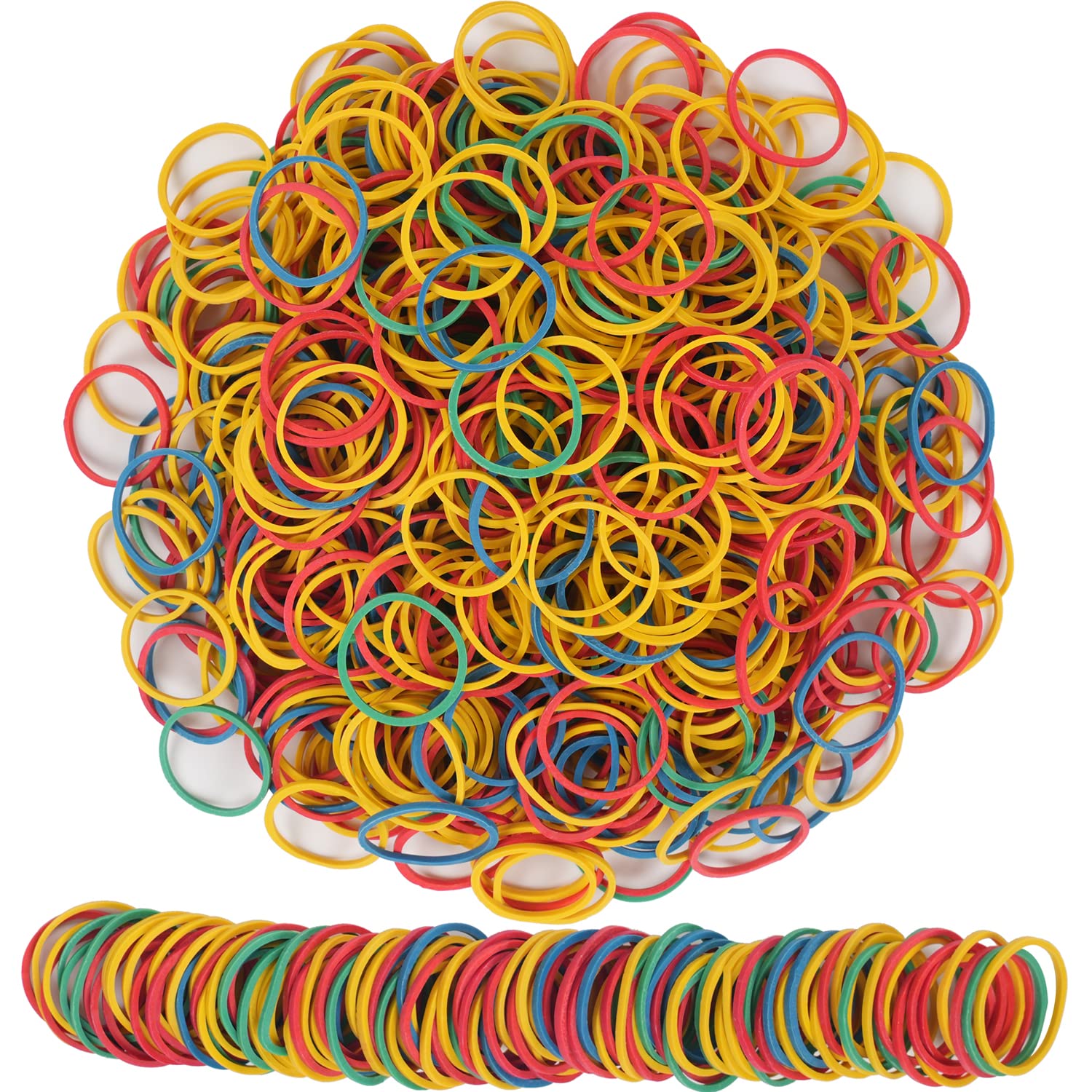 Amuu Rubber Bands 750Pcs Colour Elastic Band Size 25Mm 1 Inch Rubber Bands Small Rubber Band For Office Supplies School Home Ela