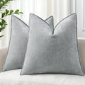 Decoruhome Couch Throw Pillow Covers 16X16 Set Of 2, Decorative Soft Chenille Pillow Covers With Elegant Design For Sofa Bed Liv