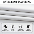 Donren 30 Inches Long Curtain Tiers For Kitchen - Room Darkening Short Length Curtains For Bathroom(42 Inches Wide,Off-White,2 Panels)