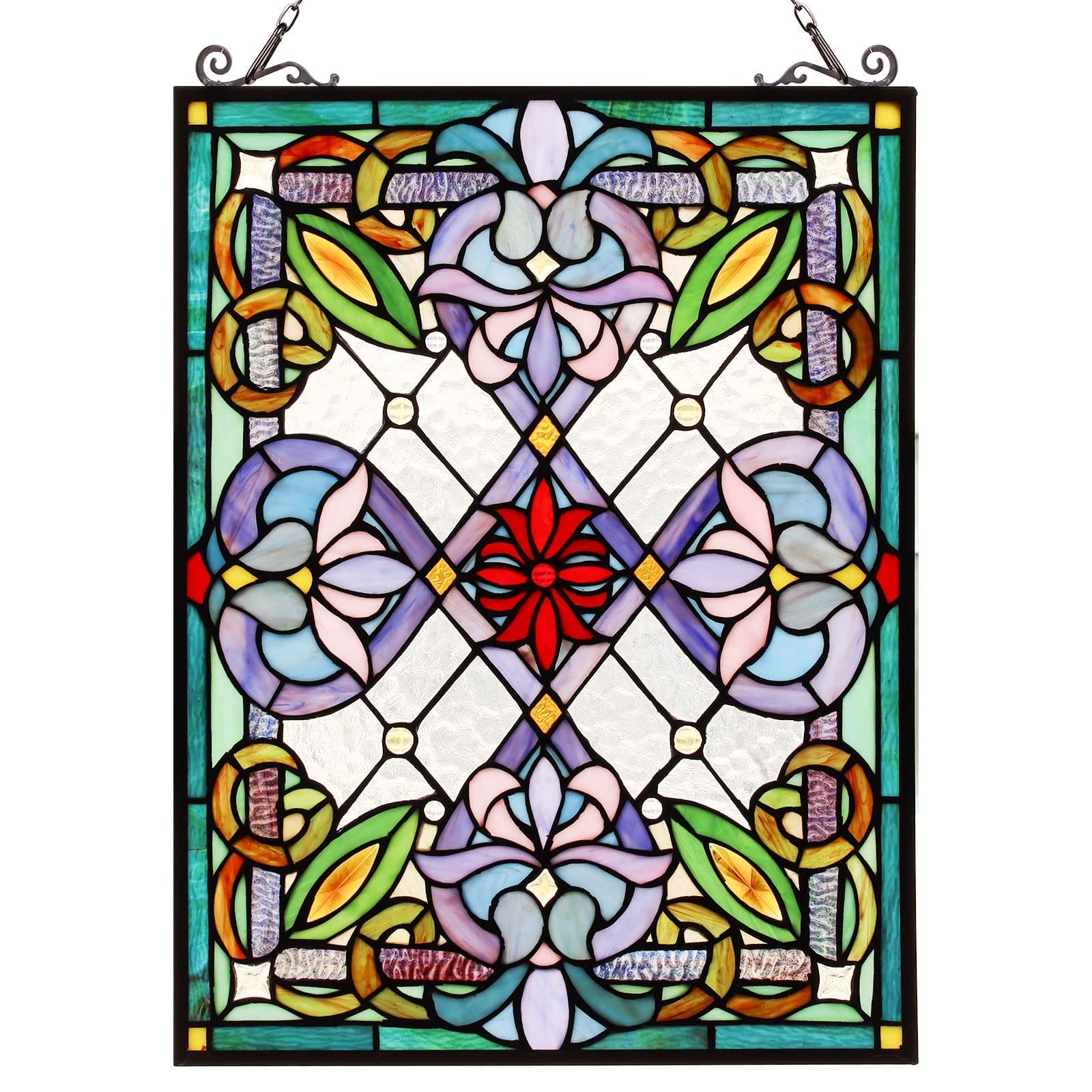Capulina Stained Glass Window Hangings Victorian Style Window Panels Suncatchers Stunning Handicrafts Parents Gifts for Home Win