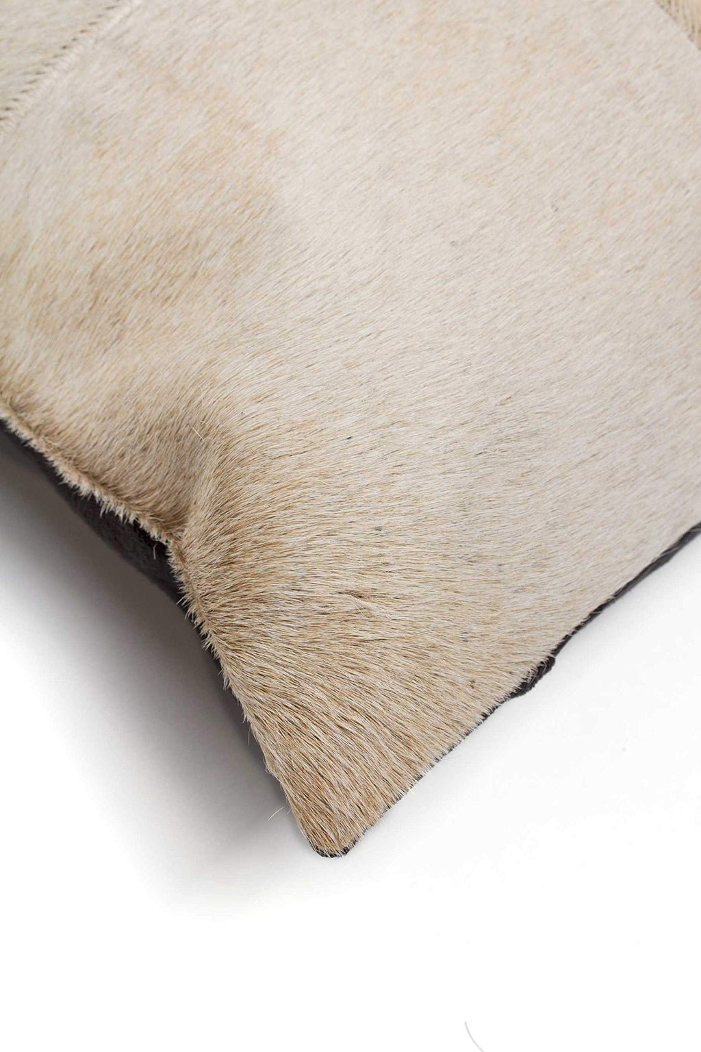 HomeRoots Cowhide, Microsuede, Polyfill 18' x 18' x 5' Natural Quattro - Pillow