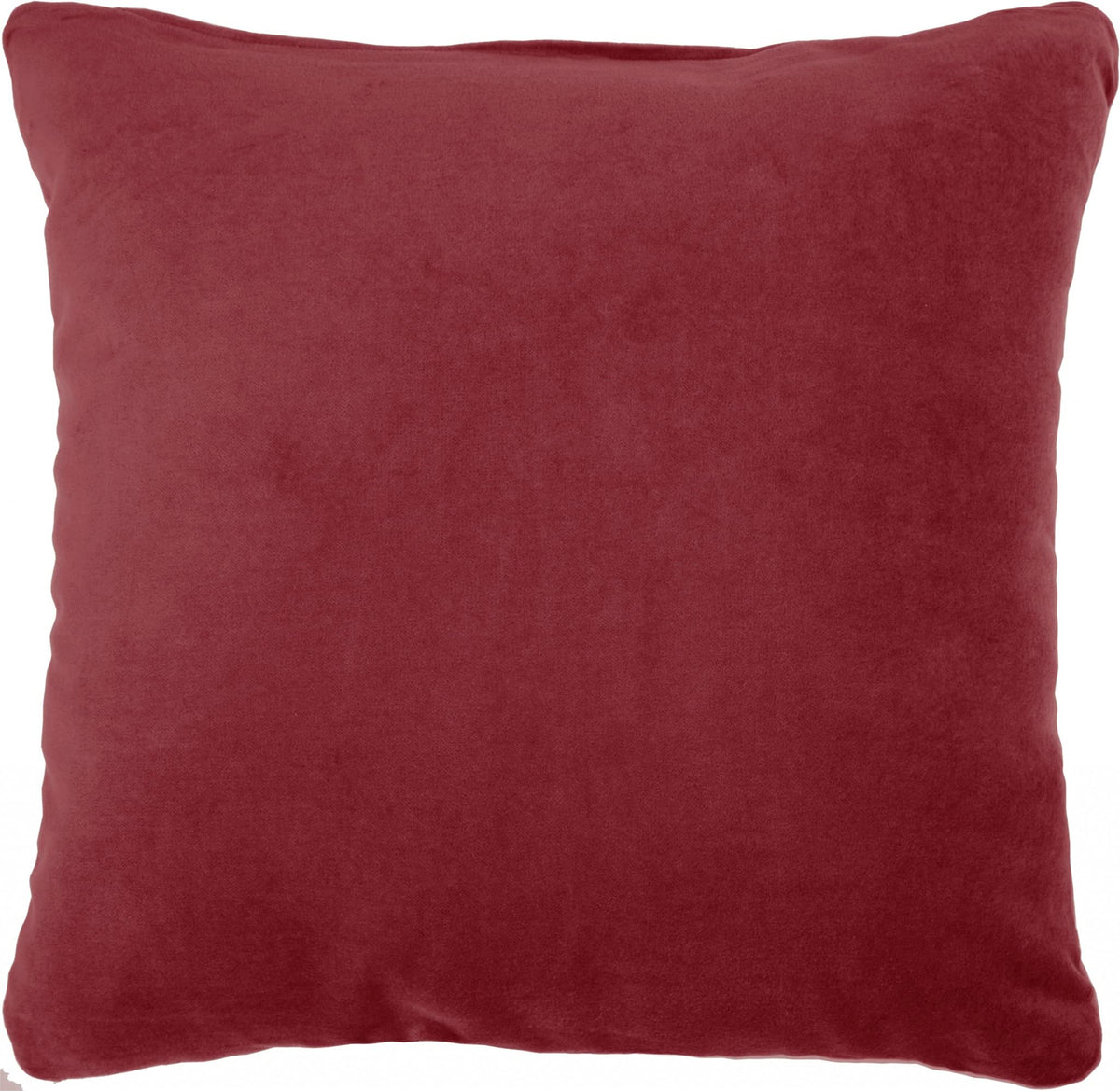 HomeRoots Cotton Velvet Red Velvet Modern Throw Pillow