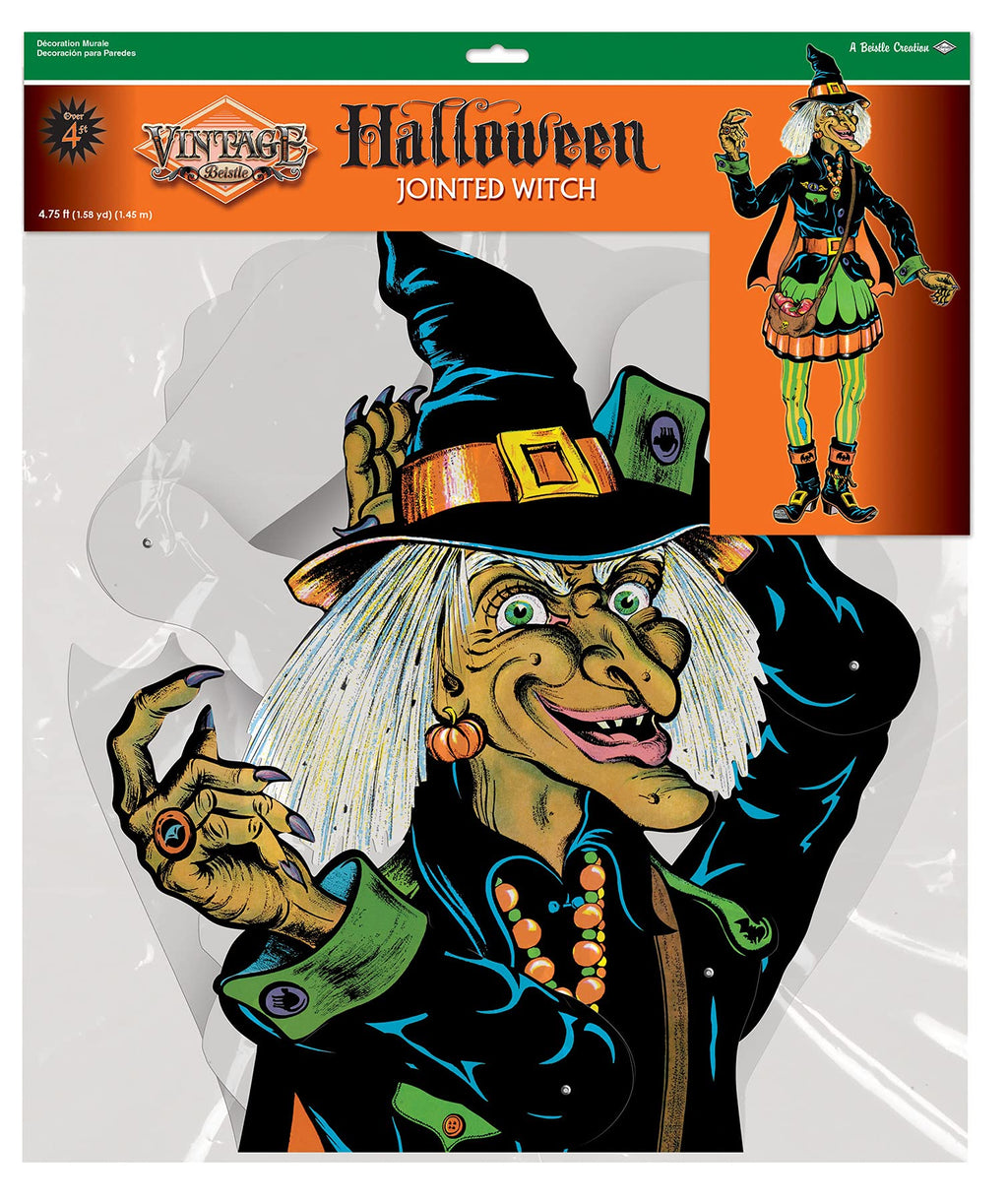Beistle Vintage Halloween Jointed Witch