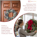 Haute Decor Adapt Adjustable Length Door Wreath Hanger - Wreath Hanger For Front Door - Extends From 16.5' To 25', Over Door H