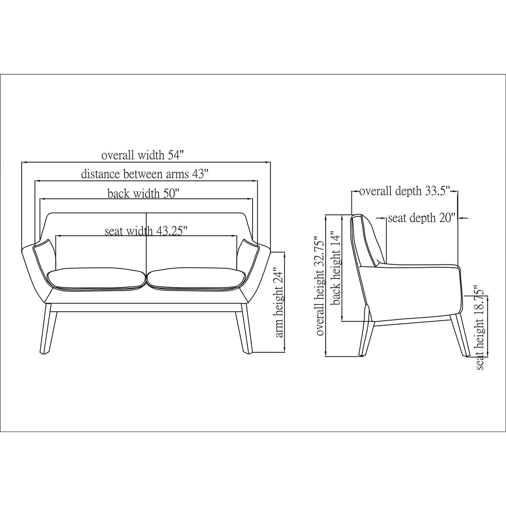 Lorell LLR68959 Quintessence Collection Upholstered Loveseat Sofa Black
