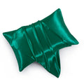 Hommxjf Satin Pillowcases With Zipper (20X30),Queen Size Pillowcases Set Of 2, Blackish Green Silk Pillowcase For Hair And Skin