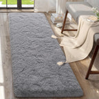 Arogan Shag 2X6 Runner Rug For Bedroom, Washable Rugs Runners With Memory Foam For Hallways, Entryway Indoor Fluffy Throw Rug Fo