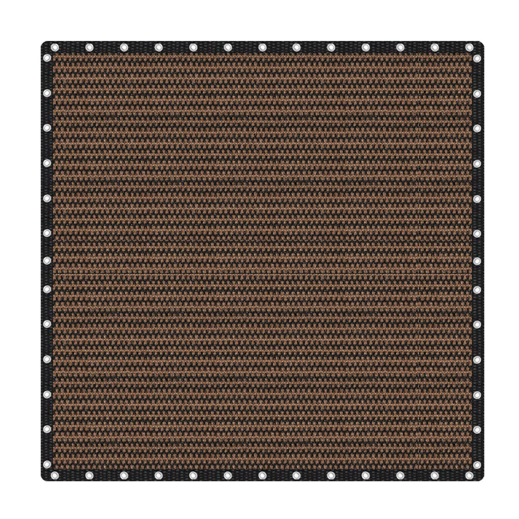 Vicllax 90% Shade Fabric Sun Shade Cloth Privacy Screen With Reinforced Grommets For Outdoor Patio Garden Pergola Cover Canopy 24X24 Ft, Mocha