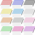 Smarpau 60 Pcs Pencil Pouch, 12 Colors 9.3' X 4.7' Small Mesh Zipper Pouches Clear Pencil Case, Waterproof Zipper Pencil Bags