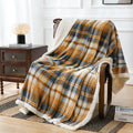 Pu Mei Sherpa Blanket Queen Plaid Thick Bed Blanket, 80   *90    Super Soft Flannel Fuzzy Fleece Reversible Velvet Plush Warm Bl