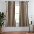 Stangh Soft Velvet Curtains Camel Beige Solid Window Treatment Room Darkening Energy Saving For Nursery, Back Tab Drapes Privacy