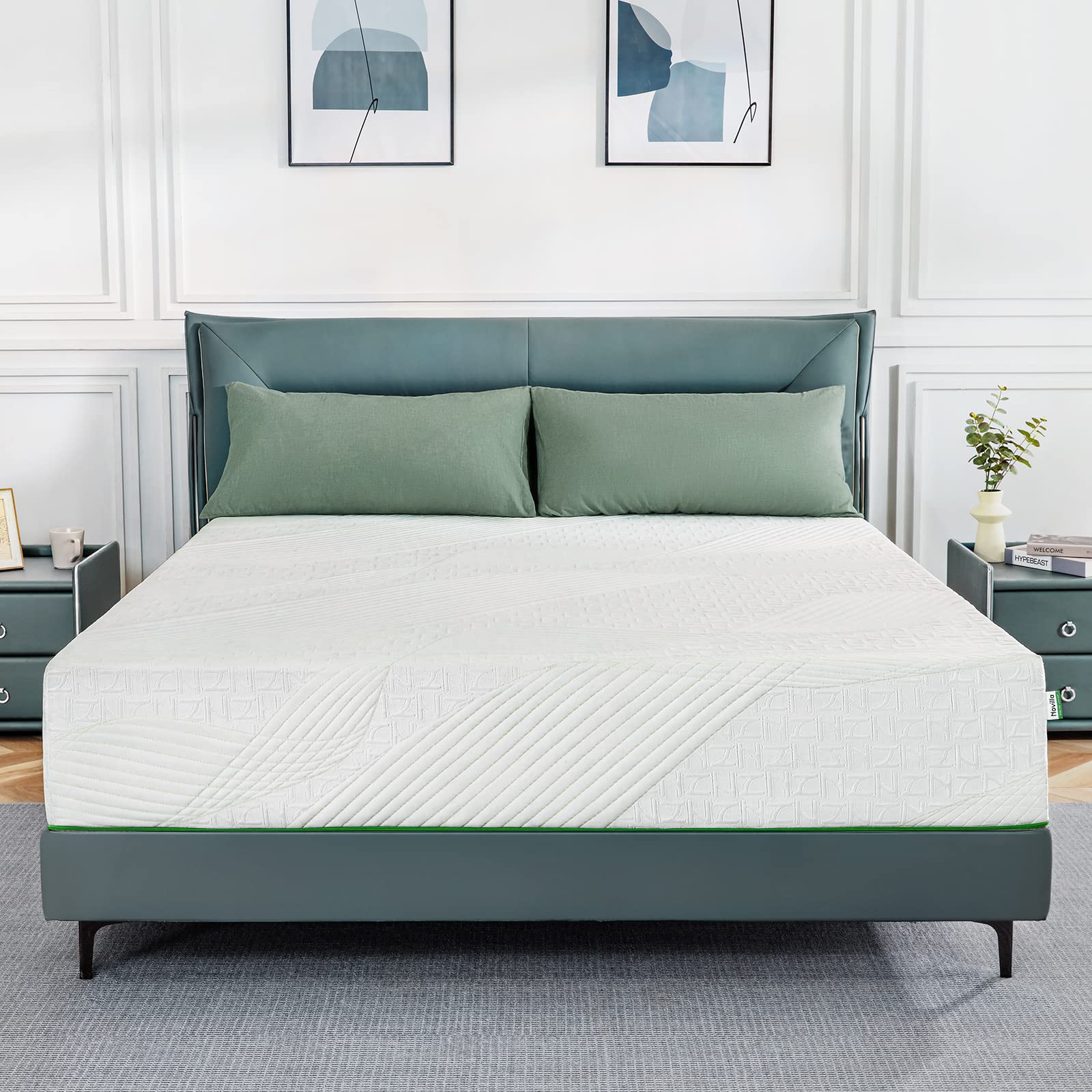 Novilla King Size Mattress, 12 Inch Gel Memory Foam Mattress King, Mattress in a Box for Back Pain Relief, Medium Firm Mattress 