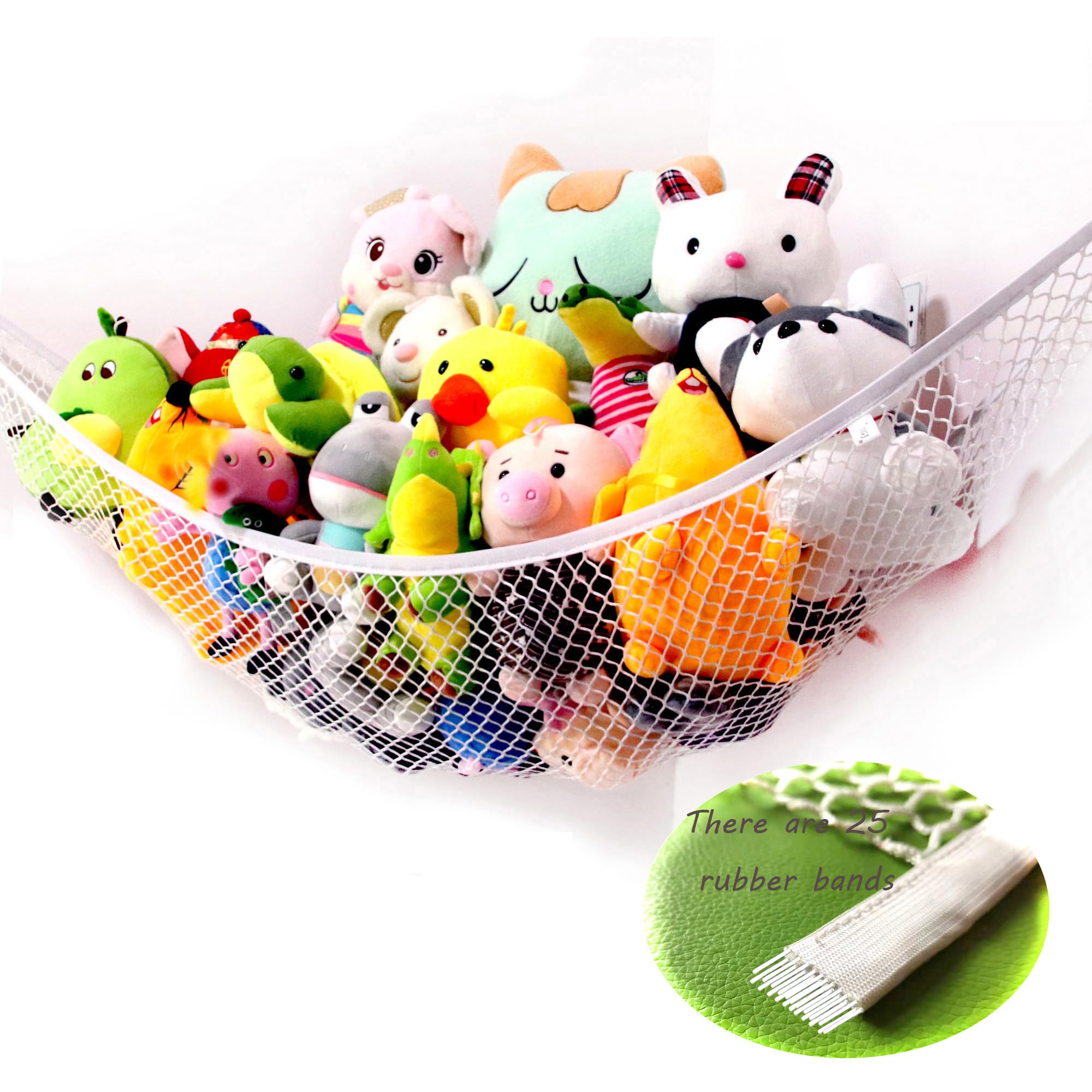 XWGJ Stuffed Animal Net or Hammock, Toy Hammock, Teddy Bear Hammock, There Are 25 RUBBER BANDS in The Elastic of Our Stuffed Ani