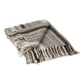 Dii Braided Striped Decorative Throw Blanket, 50X60, Dark Brown