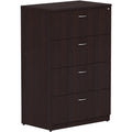 Lorell Essentials Espresso 4-Drawer Lateral File