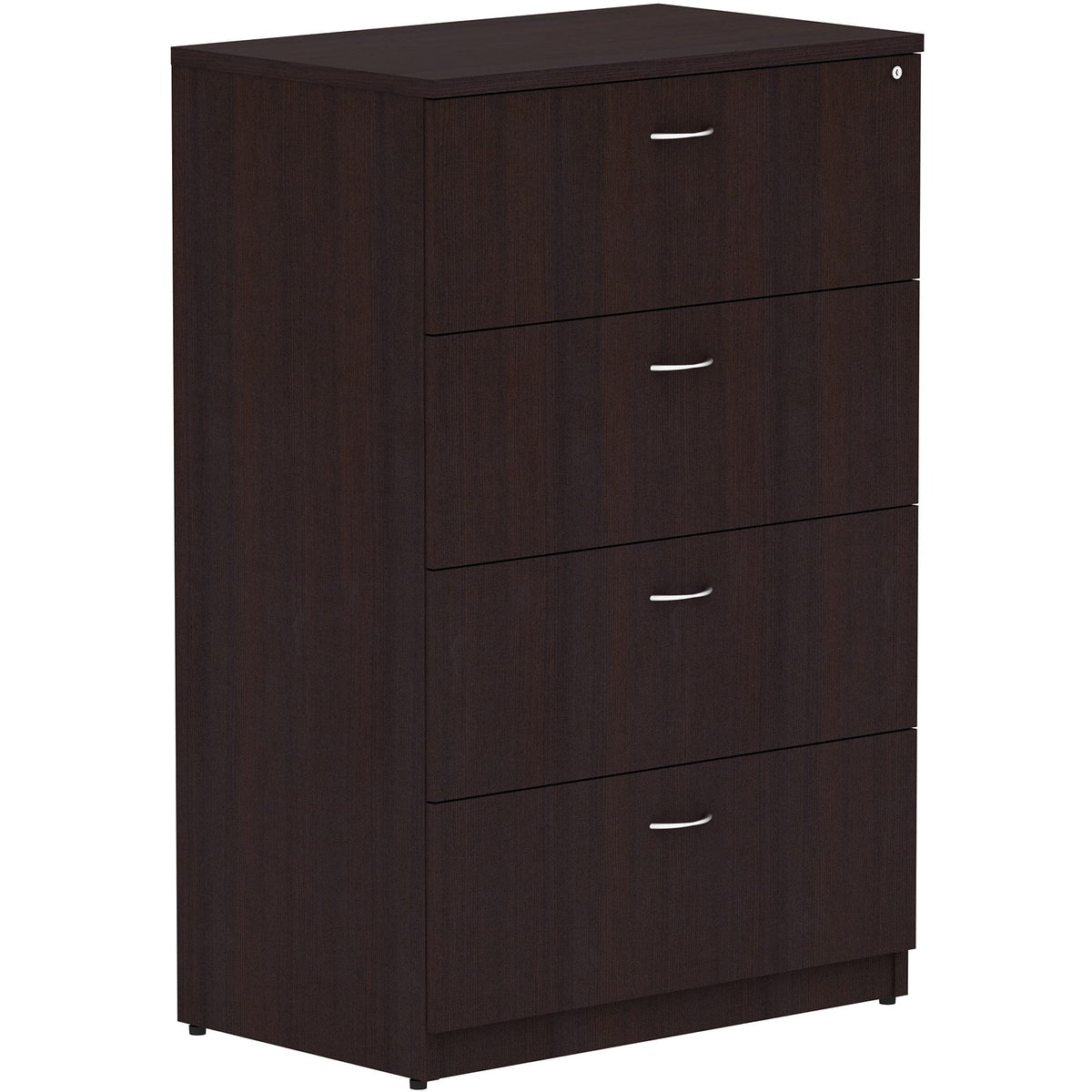 Lorell Essentials Espresso 4-Drawer Lateral File