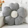 Ddliury Flower Pillow, Flower Shaped Pillow Decorative Throw Pillows For Bed Couch, Cute Daisy Pillow Dorm Decor Floor Seating Cushion (Grey, 19.6 Inches)