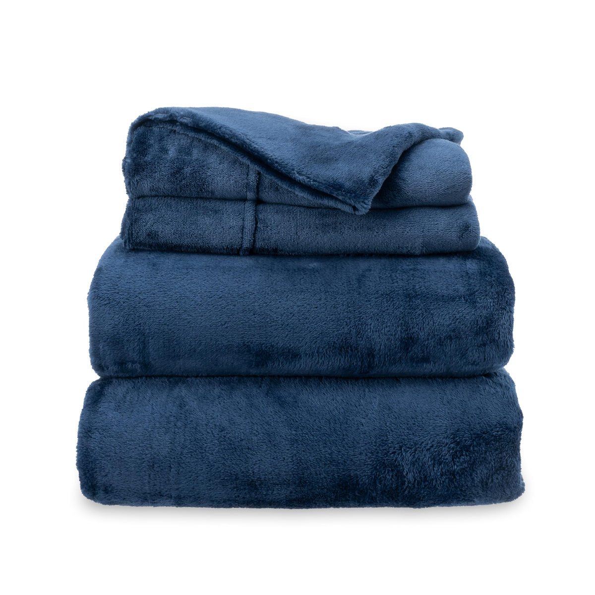 Berkshire Blanket Classic Velvetloft Warm Sheet Set, Full Size Sheet Set, 4 Piece Velvety Soft Heavyweight Flannel Bedding With