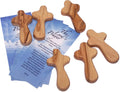 Holy Land Market Olivewood Small Comfort Cross/Set of 6