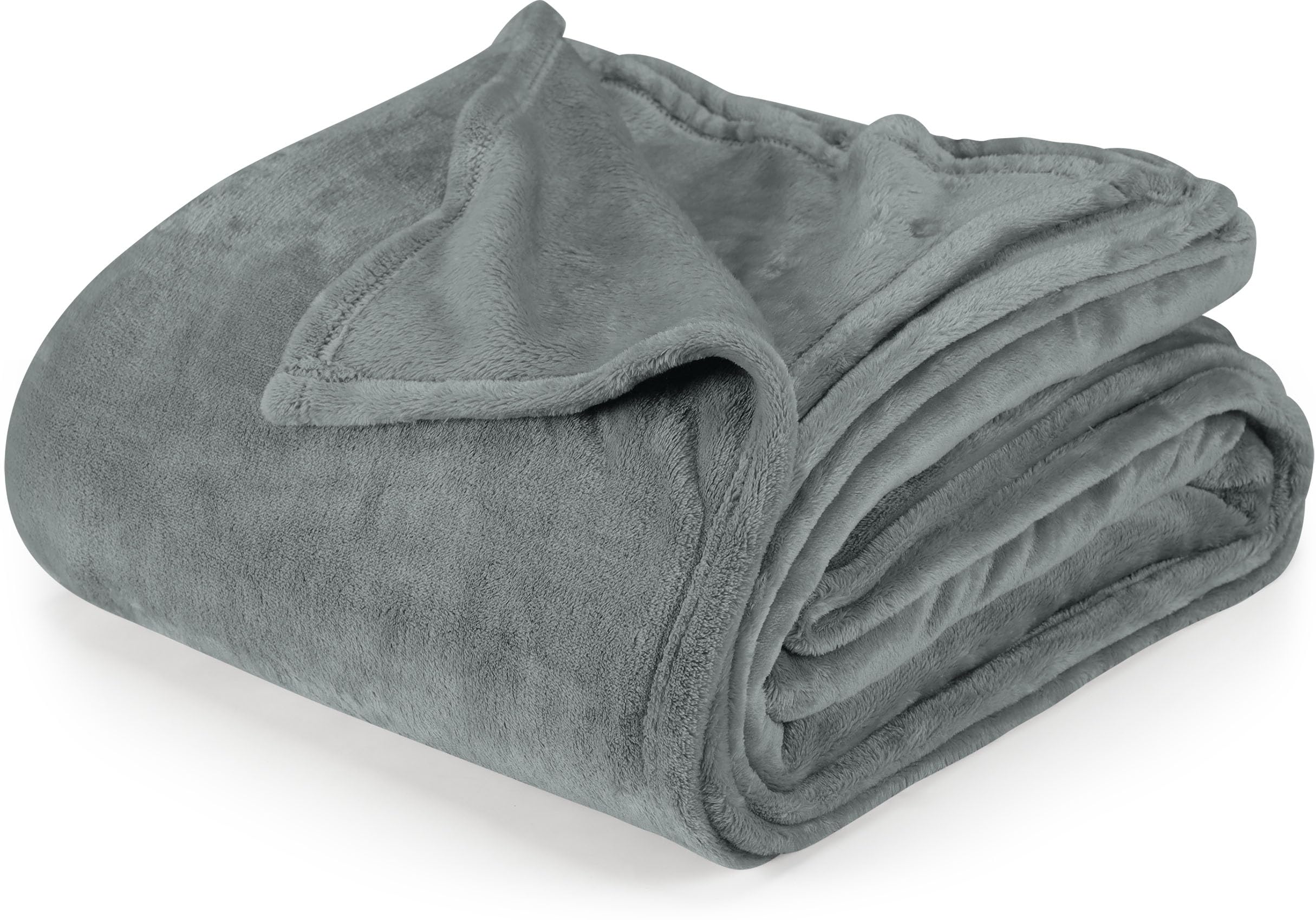 Utopia Bedding Cool Grey Fleece Blanket Twin Size Lightweight Fuzzy Soft Anti-Static Microfiber Bed Blanket (90X66 Inch)