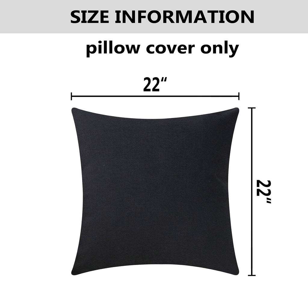 Home Brilliant Halloween Decor Set Of 2 Decoration Cushion Covers For Bed Linen Pillow Cover For Couch, 22 Inch, 55 Cm, Black