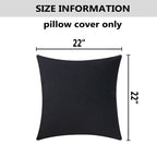 Home Brilliant Halloween Decor Set Of 2 Decoration Cushion Covers For Bed Linen Pillow Cover For Couch, 22 Inch, 55 Cm, Black